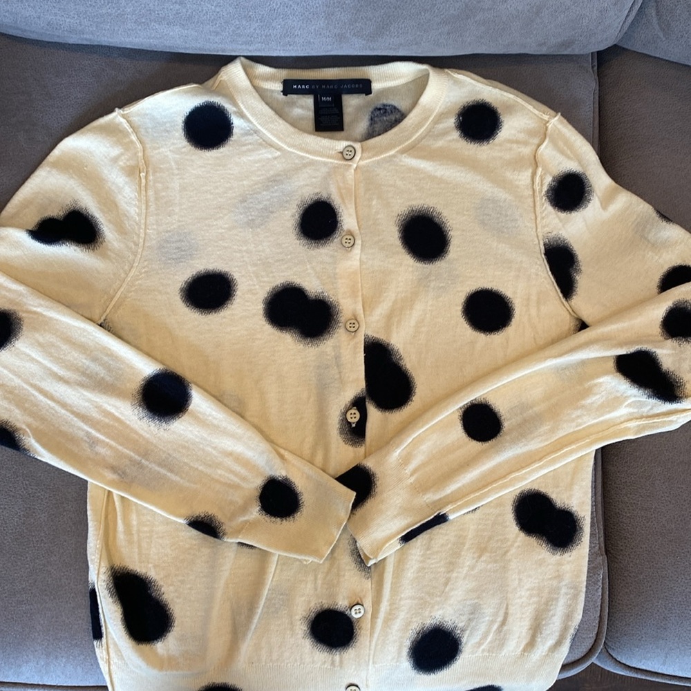 Marc by Marc Jacobs Polka Dot Cardigan in Whey Multi Medium